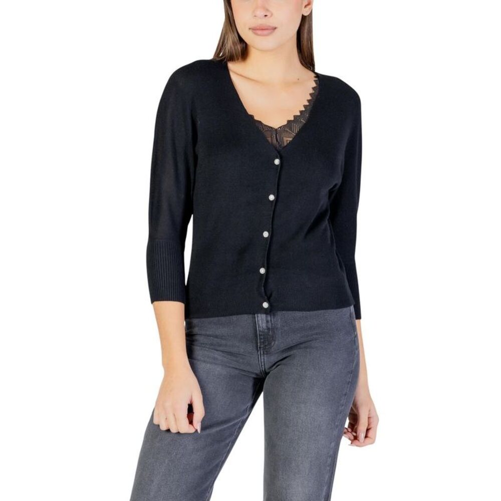 Morgan De Toi Black Polyester Women's Cardigan